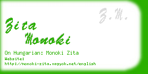 zita monoki business card